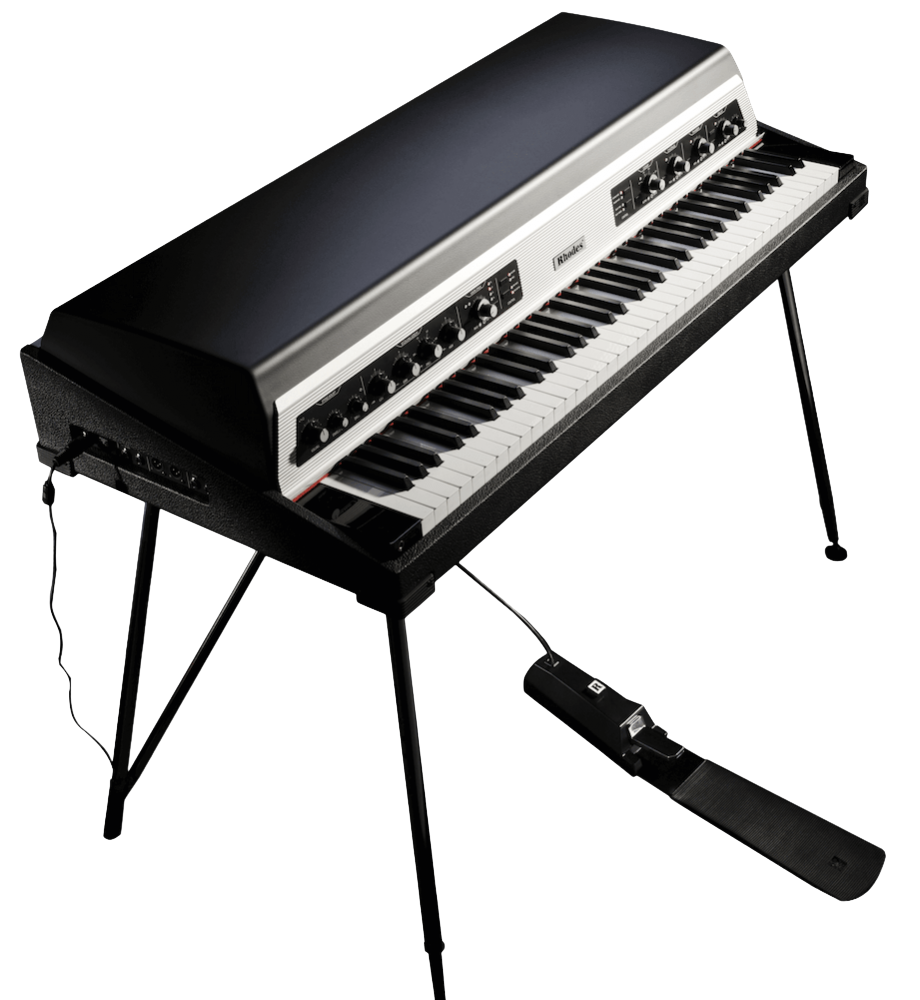Picture of a Rhodes Music Group electro-mechanical piano.