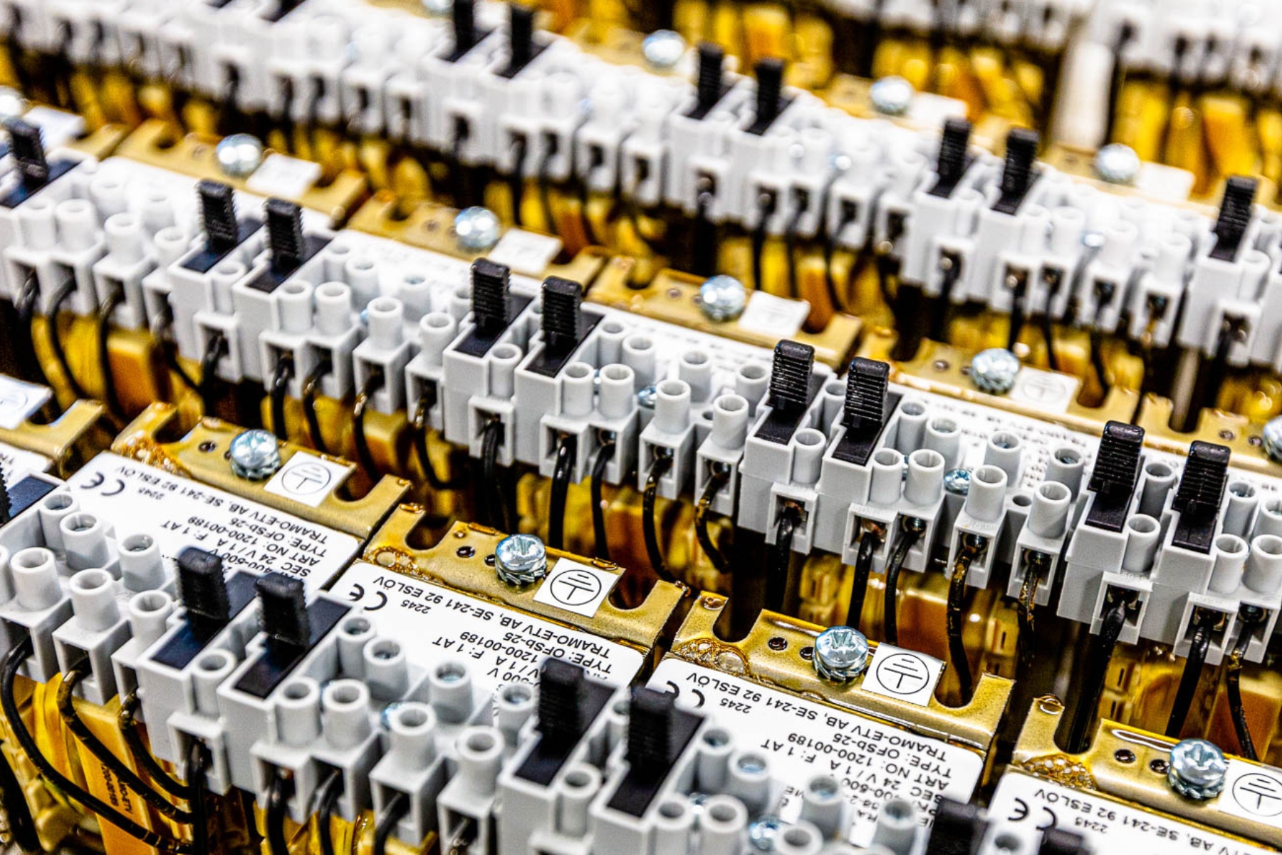 Picture of several Single phase transformers.