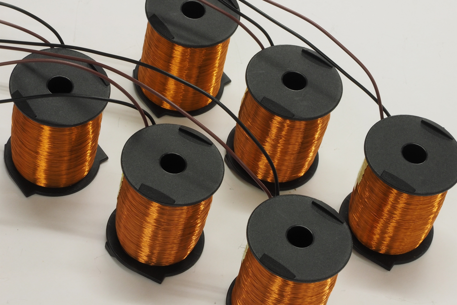 Picture of six solenoid coils.